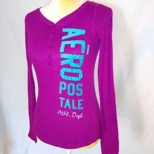 Aeropostale Athletic Dept. Purple Thermal Sz S